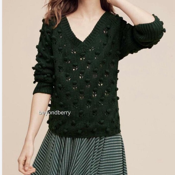 ANTHROPOLOGIE LILI’S CLOSET VNECK SWEATER - Picture 1 of 3